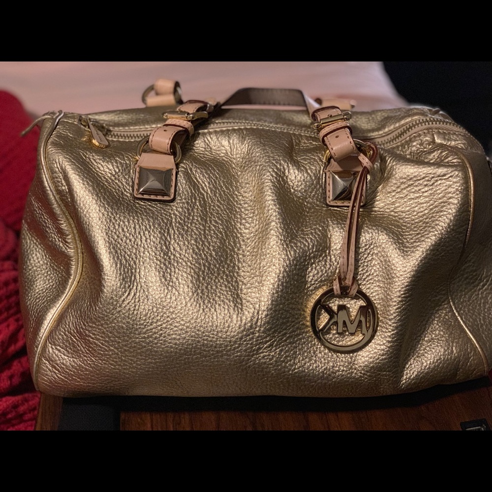 Michael Kors Metalic Gold Hobo Bag